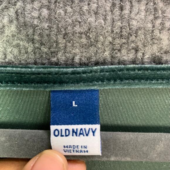 NEW Old Navy Fit & Flare Velvet Mini Dress Size Large Green - Picture 7 of 11